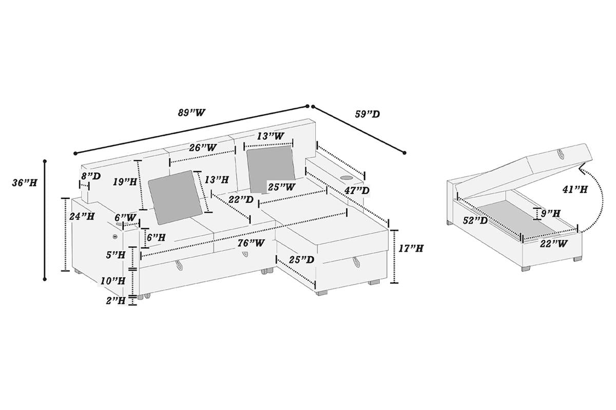 Convertible Sectional Beige
