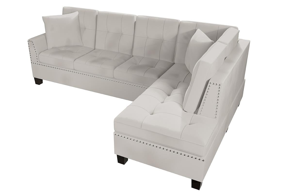 Mushroom 2pc Ash Black Sectional 8885