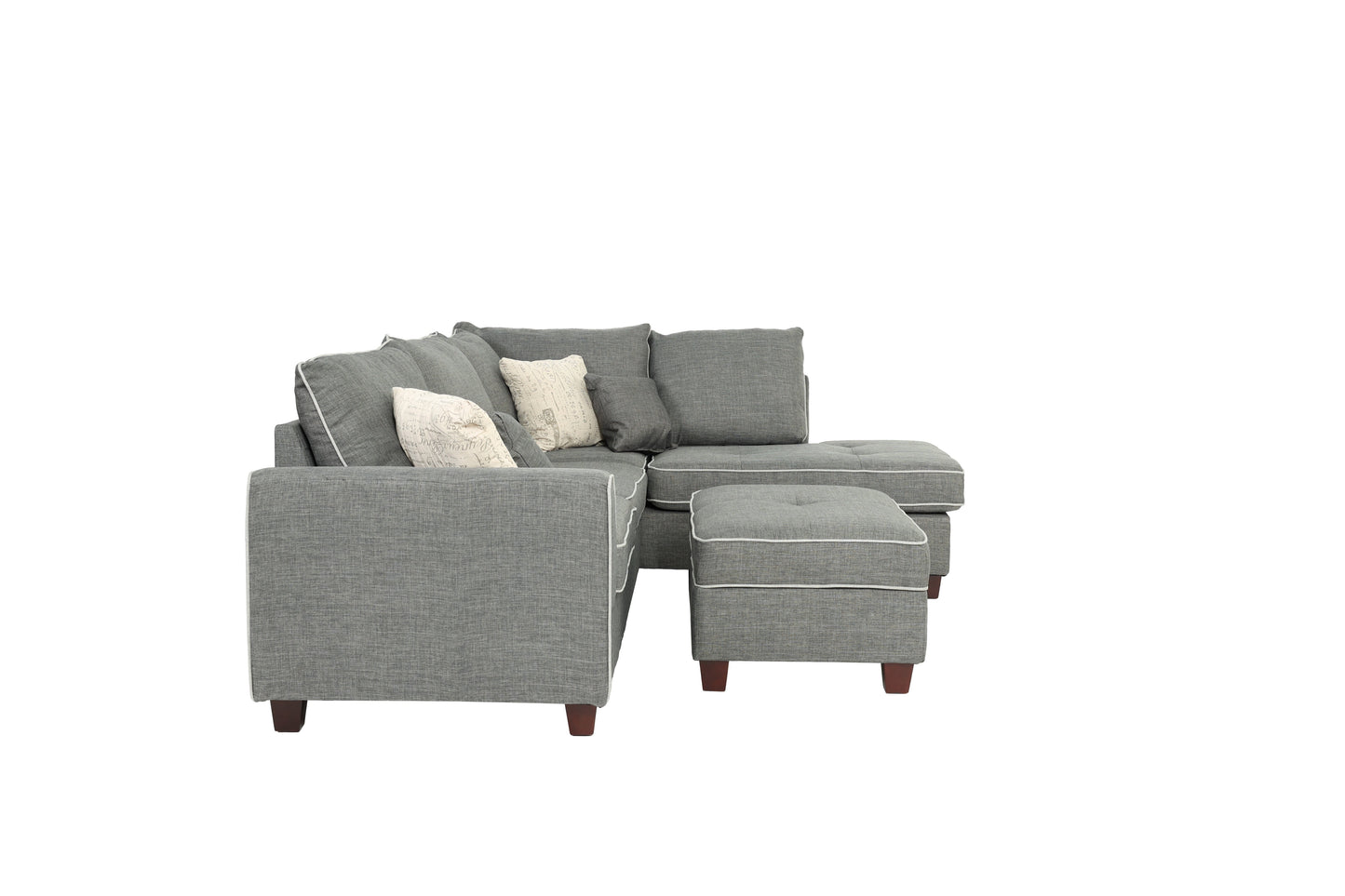 Steel 3-Pcs Sectional Sofa 6542