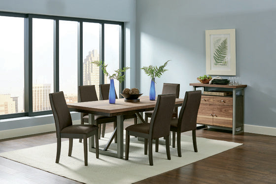 Spring Creek 7pc Dining Table Set With Natural Walnut