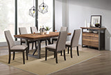 Spring Creek 7pc Dining Table Set With Natural Walnut
