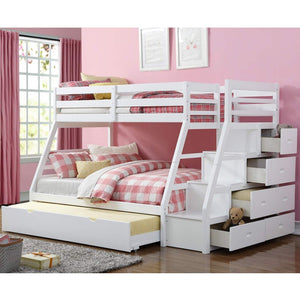 Jason Twin/ Full Bunk Bed - White