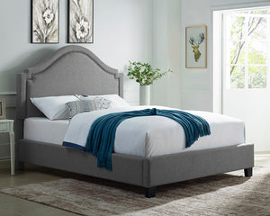 Eastern King Bed - Grey Fabric