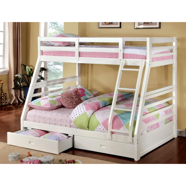 California III Twin Over Full Bunk Bed - White