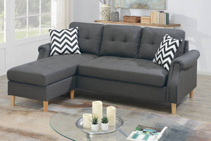 REVERSIBLE SECTIONAL W/2 ACCENT PILLOW
