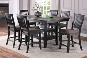 COUNTER HEIGHT DINING TABLE--DARK COFFEE