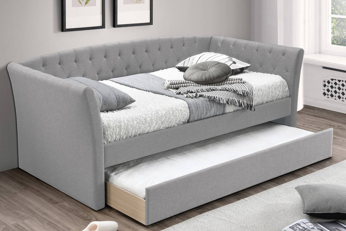 Light Grey Daybed With Trundle