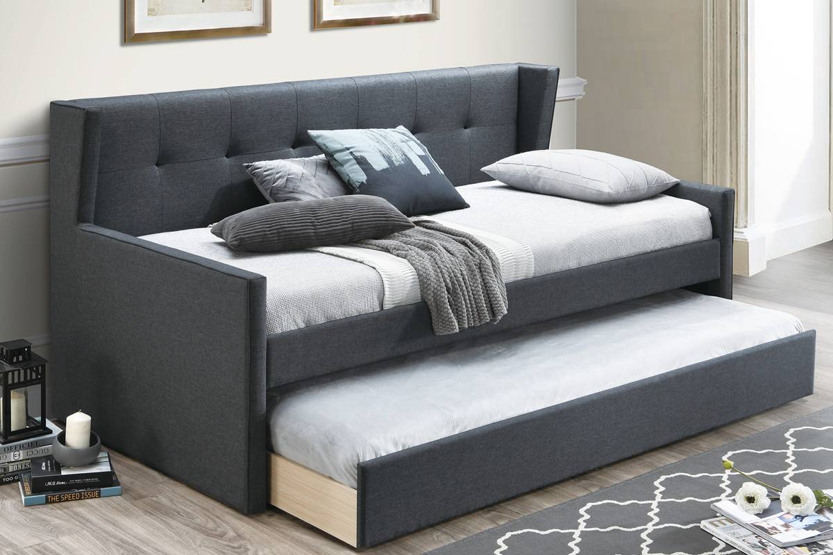 Charcoal Daybed With Trundle