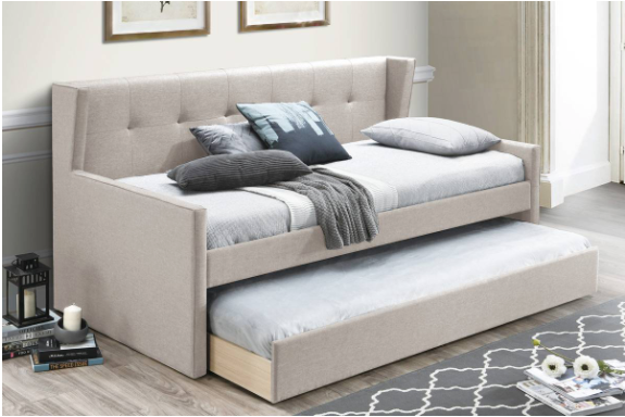 Beige Daybed With Trundle