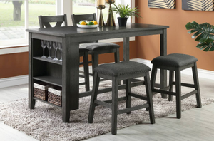 5pc Counter Height Dining Set W/Storage