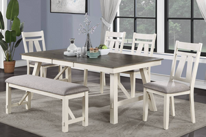 6PC DINING SET WITH BENCH 2513