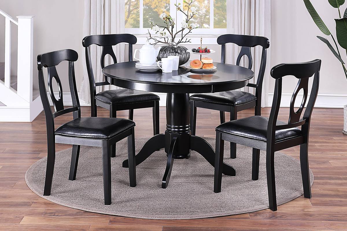 5-PC DINING SET--BLACK