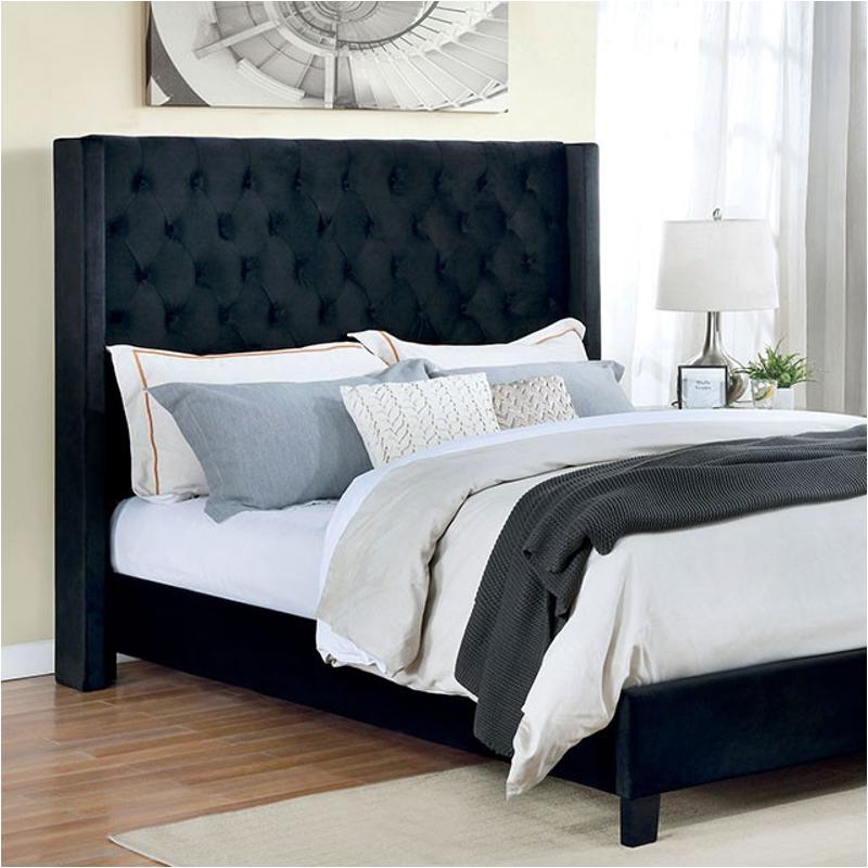 Ryleigh Black Velvet California King Bed frame