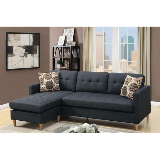 Black Reversible Sectional